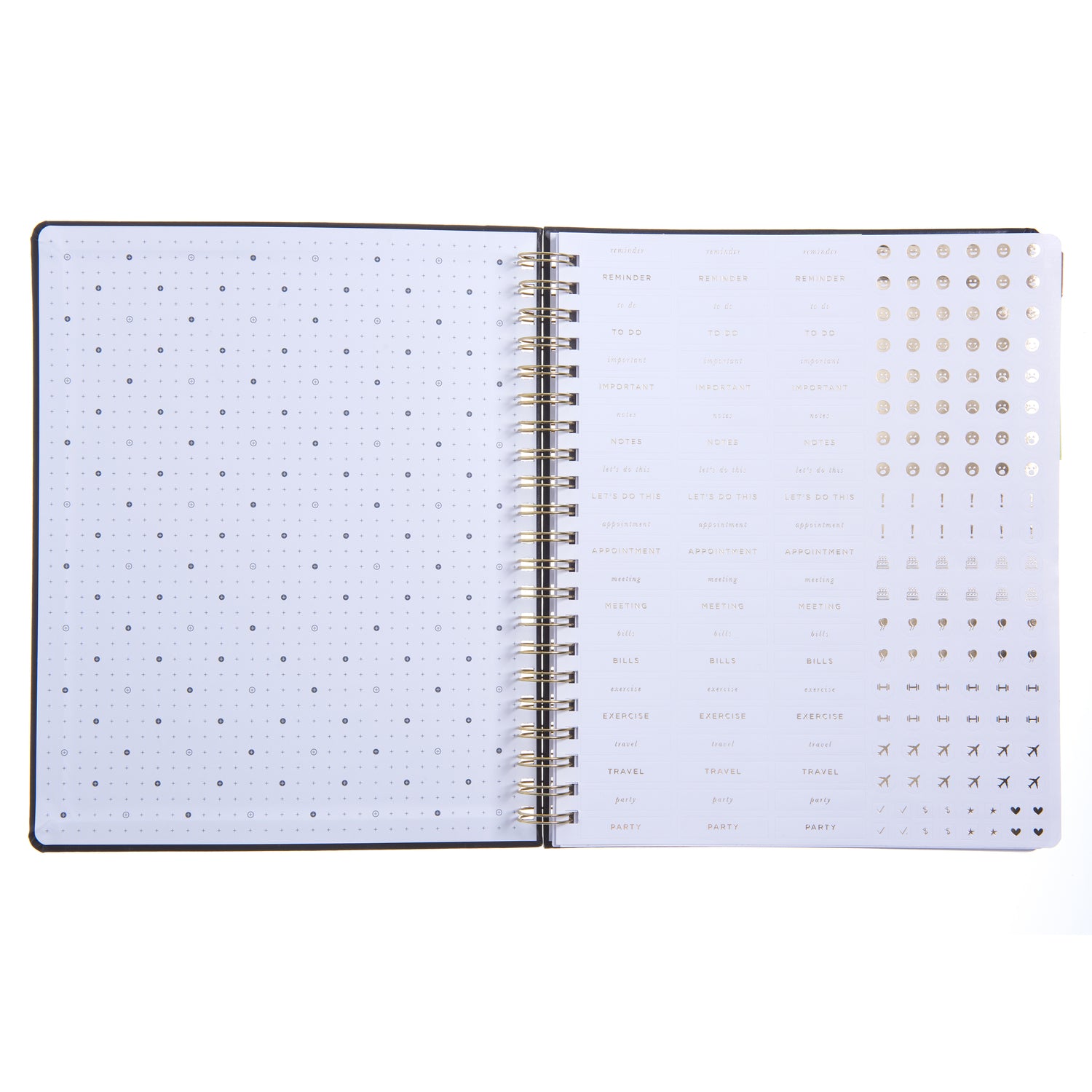 2025 Weekly Planner - Spiral Vegan Leather - Camel with Gold Foil