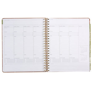 2024 Weekly Planner - Vegan Leather Camel 61609 russell+hazel Planner