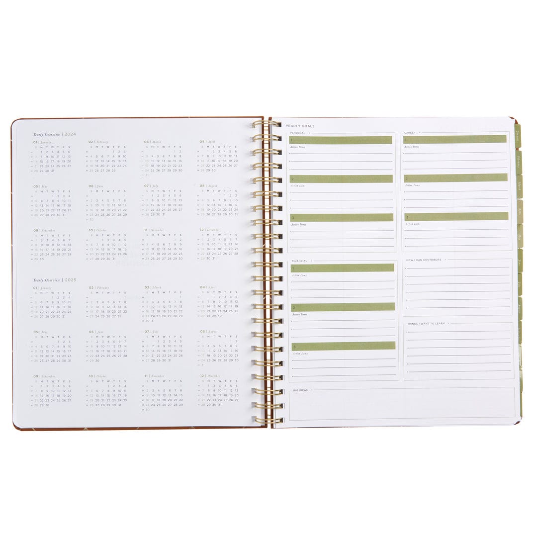 2024 Weekly Planner - Vegan Leather Camel 61609 russell+hazel Planner