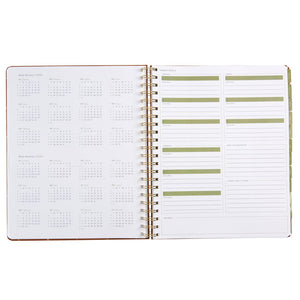 2024 Weekly Planner - Vegan Leather Camel 61609 russell+hazel Planner