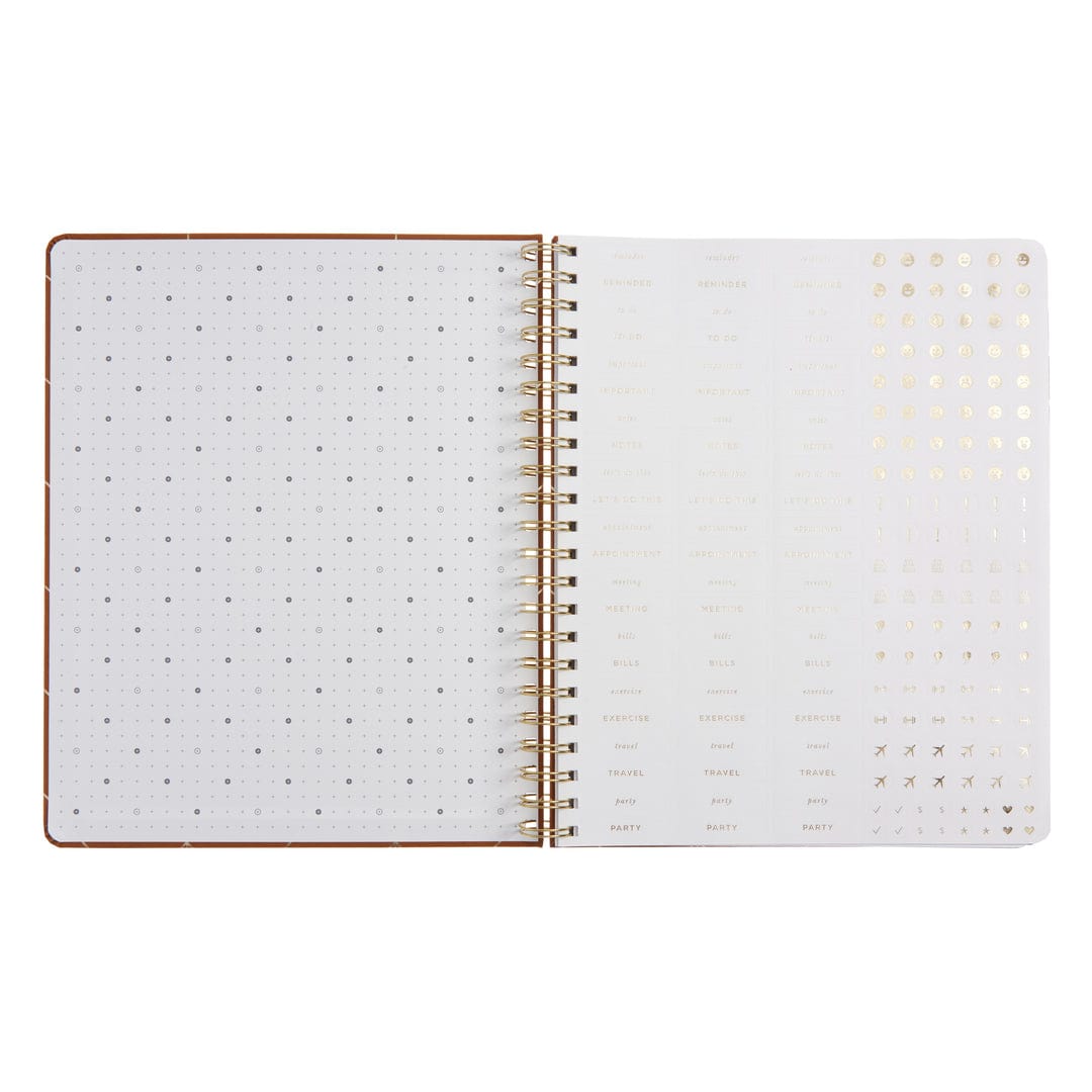 2024 Weekly Planner - Vegan Leather Camel 61609 russell+hazel Planner