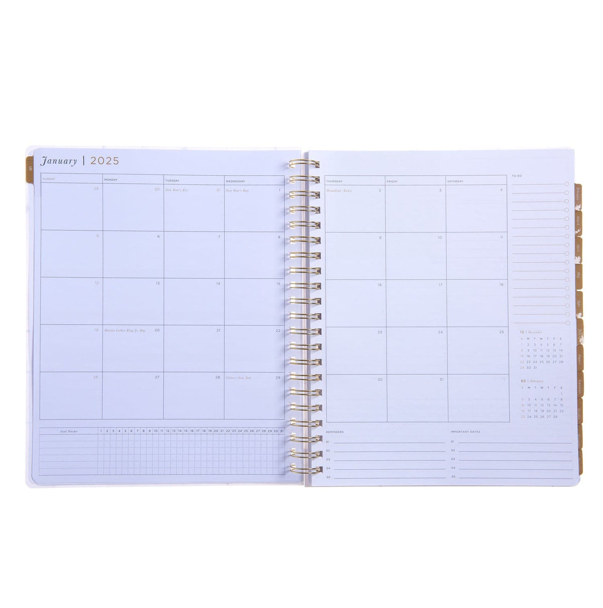 2025 Weekly Planner - Spiral Mother of Pearl 100611 russell+hazel Planner