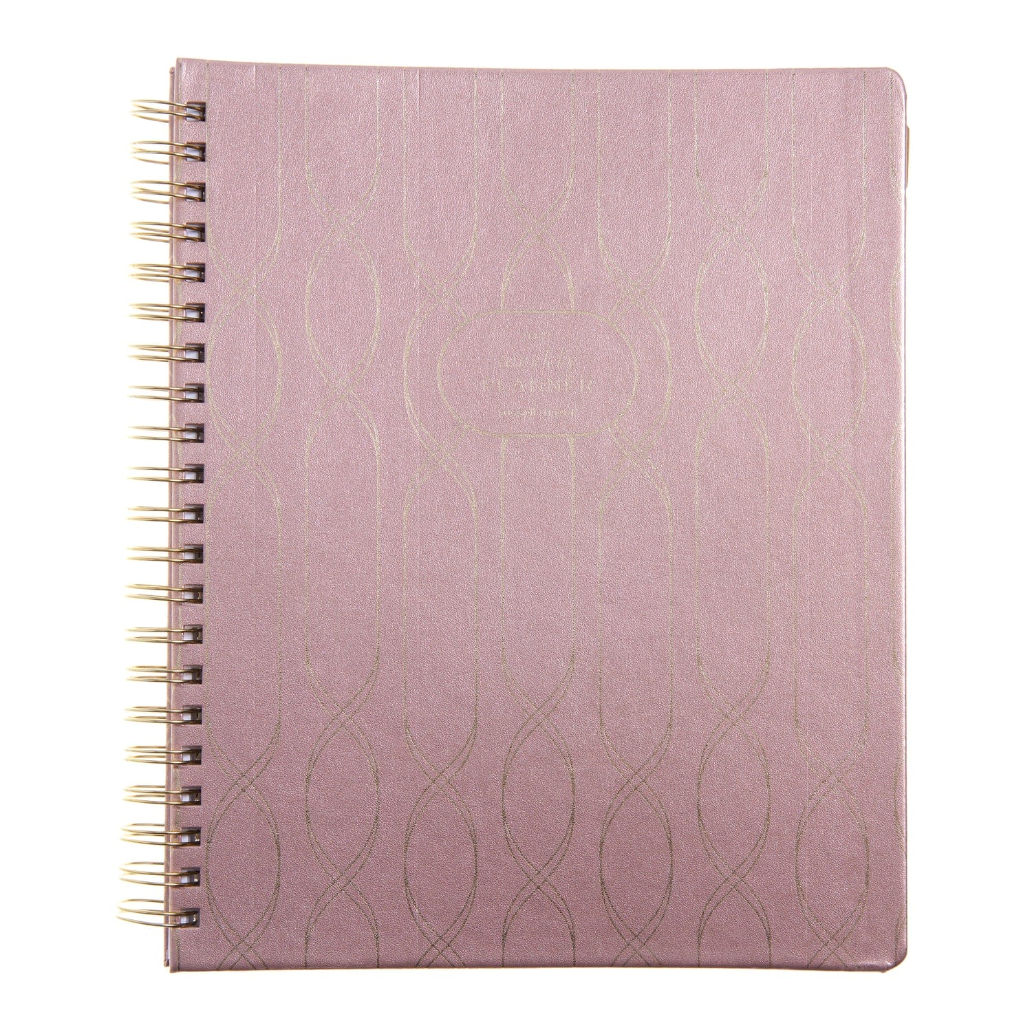 2025 Weekly Planner - Spiral Vegan Leather - Blush with Gold Foil 100619 russell+hazel Planner