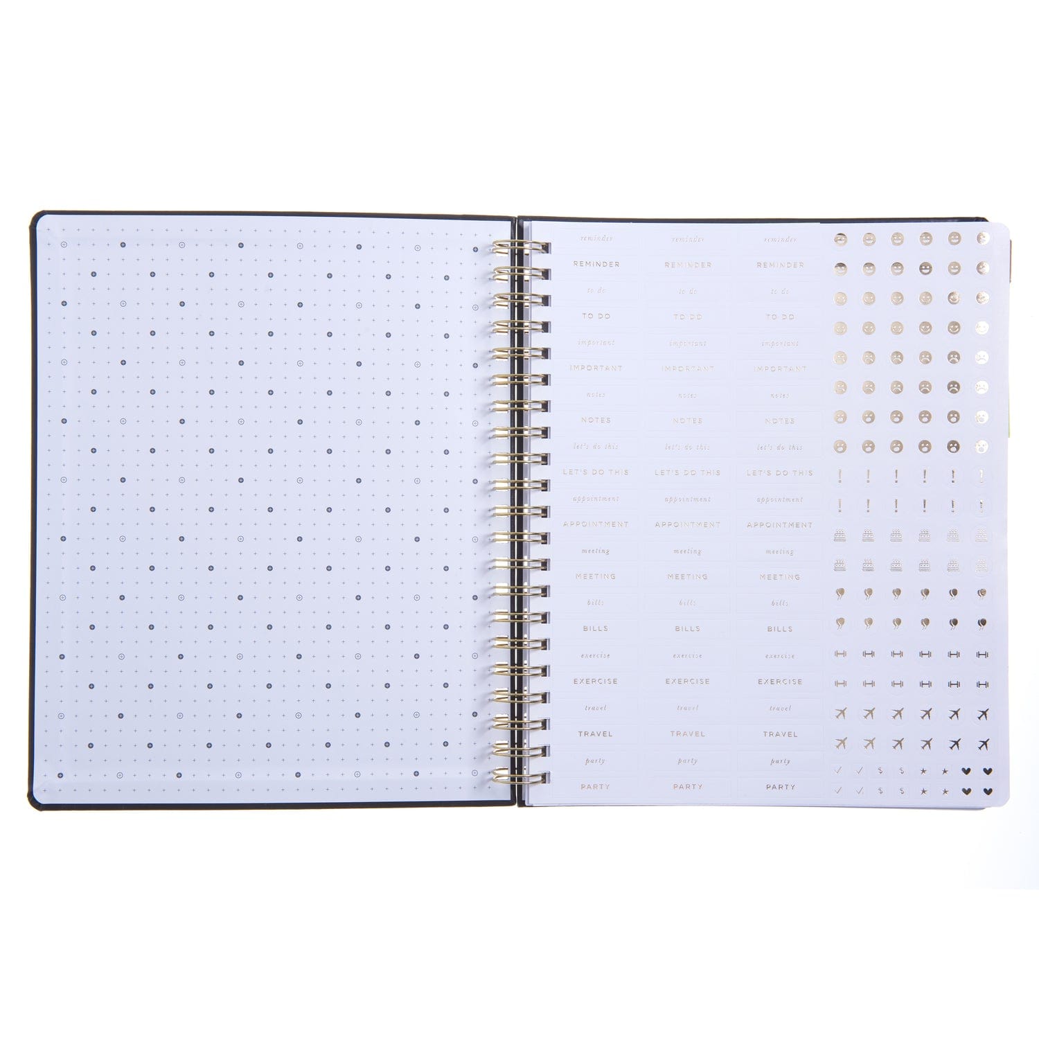 2025 Weekly Planner - Spiral Vegan Leather - Blush with Gold Foil 100619 russell+hazel Planner