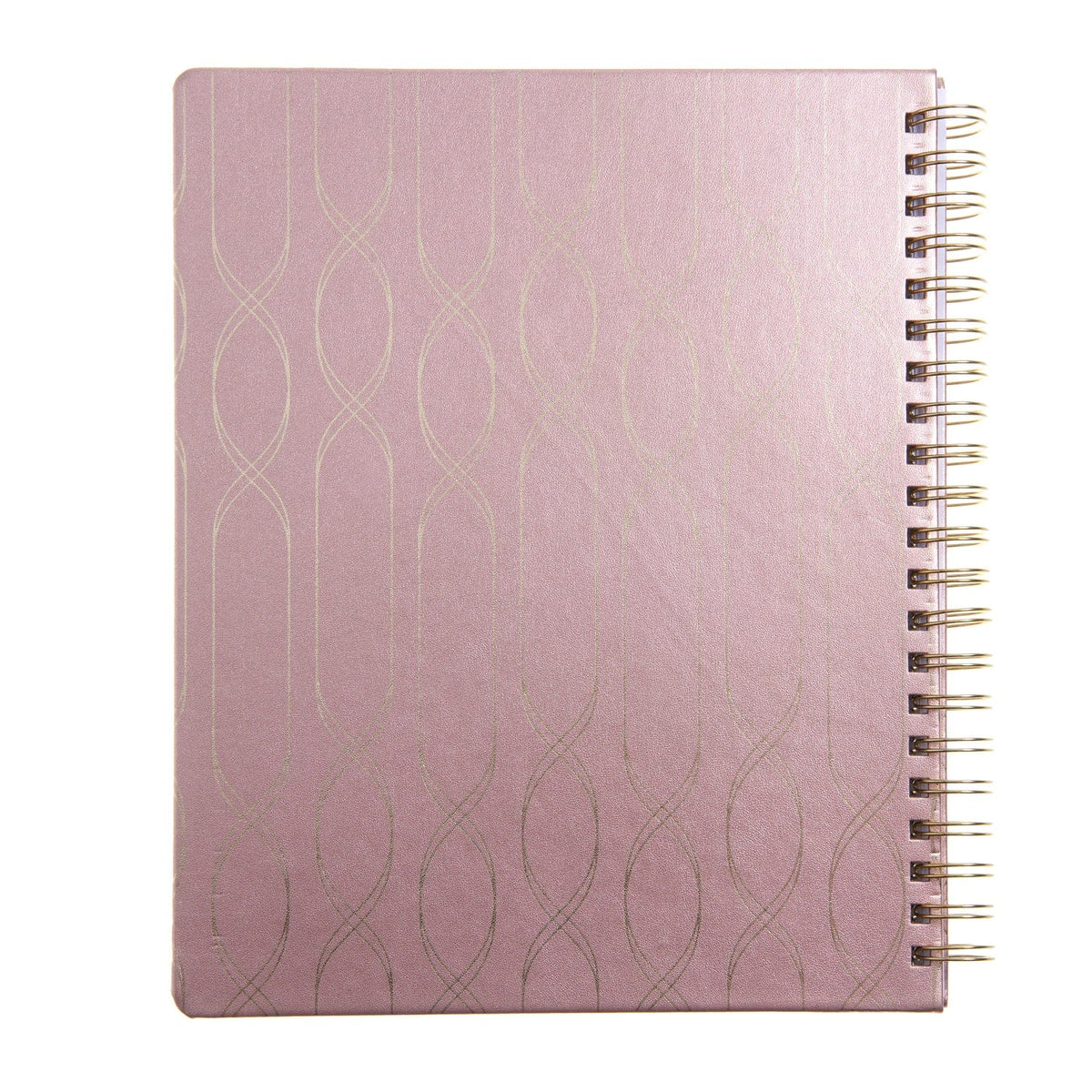 2025 Weekly Planner - Spiral Vegan Leather - Blush with Gold Foil 100619 russell+hazel Planner