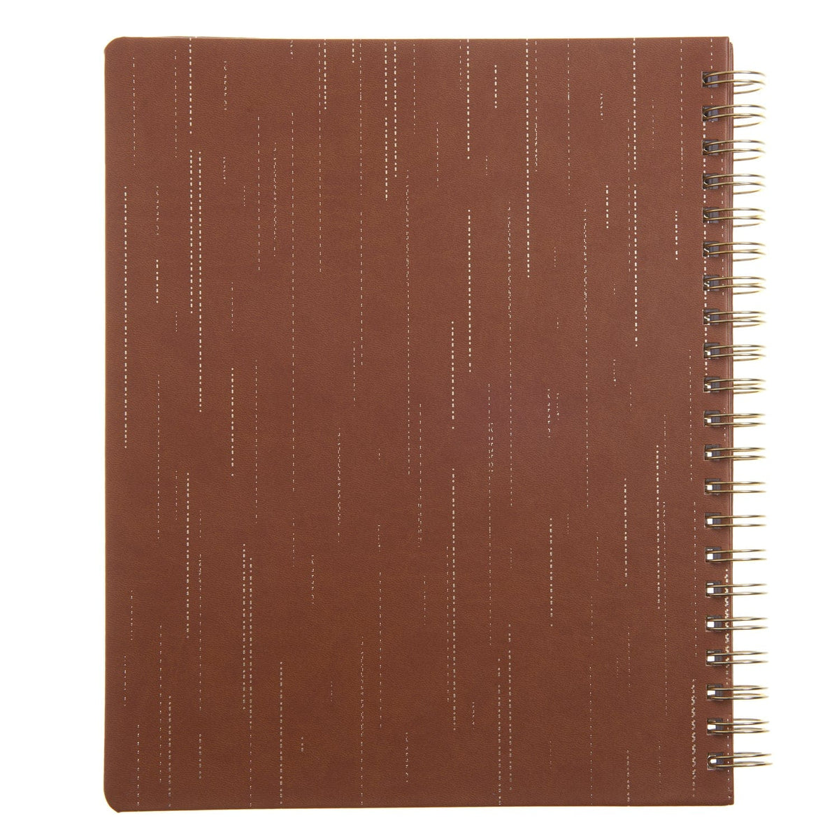 2025 Weekly Planner - Spiral Vegan Leather - Camel with Gold Foil 100618 russell+hazel Planner