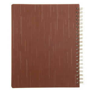 2025 Weekly Planner - Spiral Vegan Leather - Camel with Gold Foil 100618 russell+hazel Planner