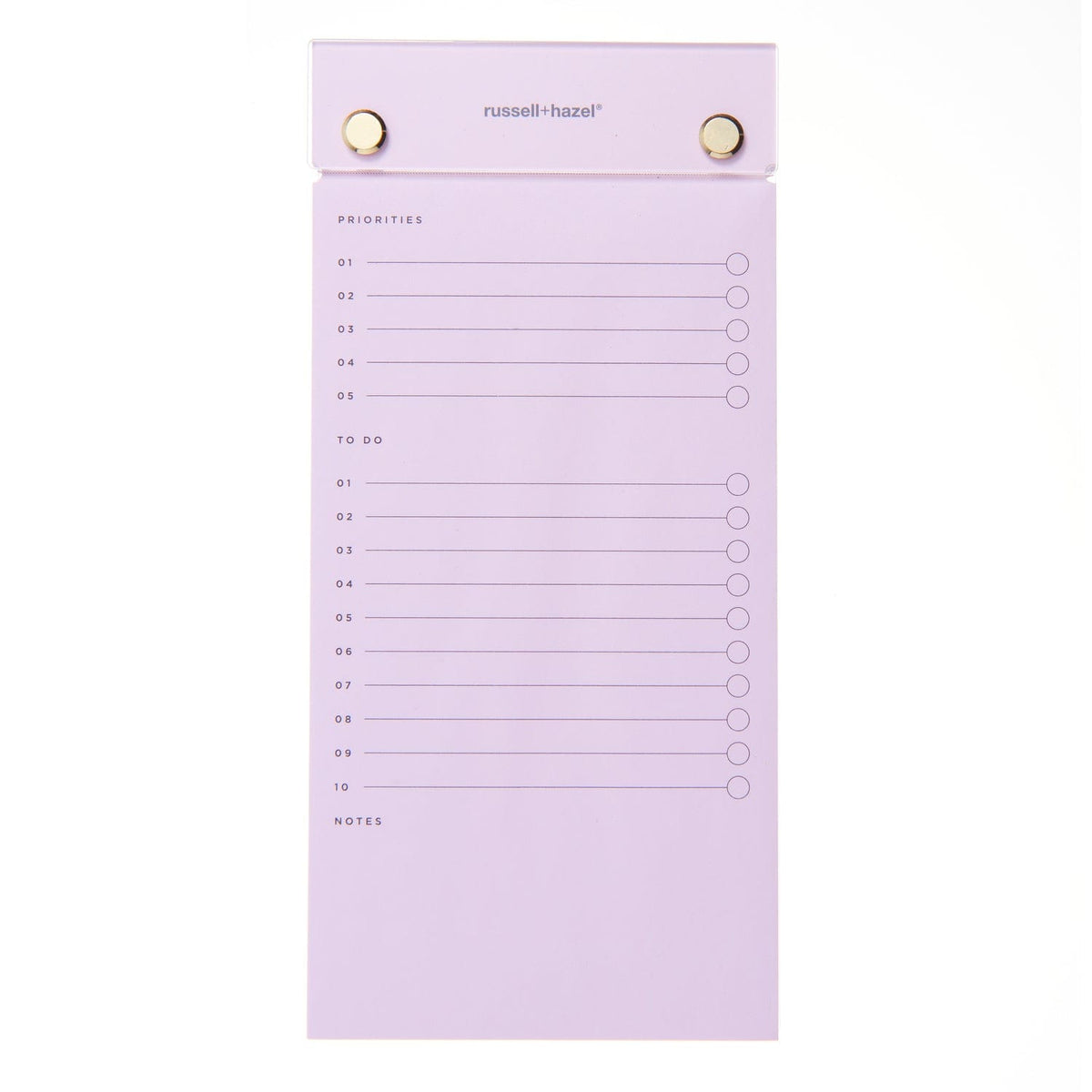 Acrylic Listpad - Blush 66835 russell+hazel Notepad