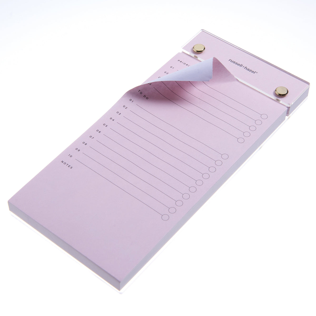 Acrylic Listpad - Blush 66835 russell+hazel Notepad