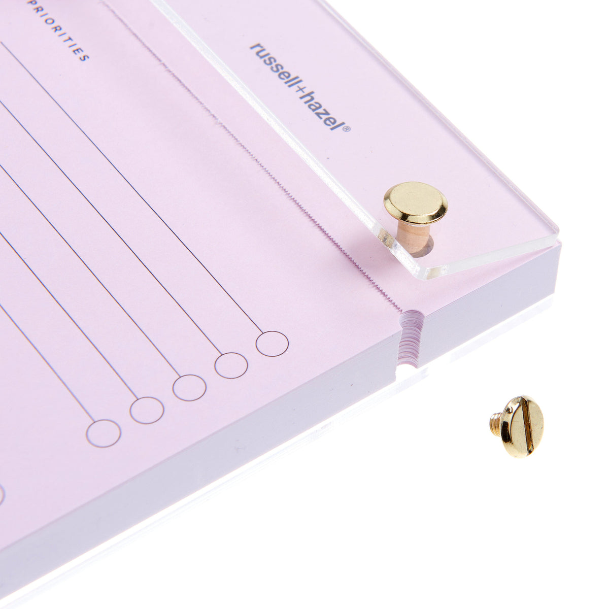 Acrylic Listpad - Blush 66835 russell+hazel Notepad