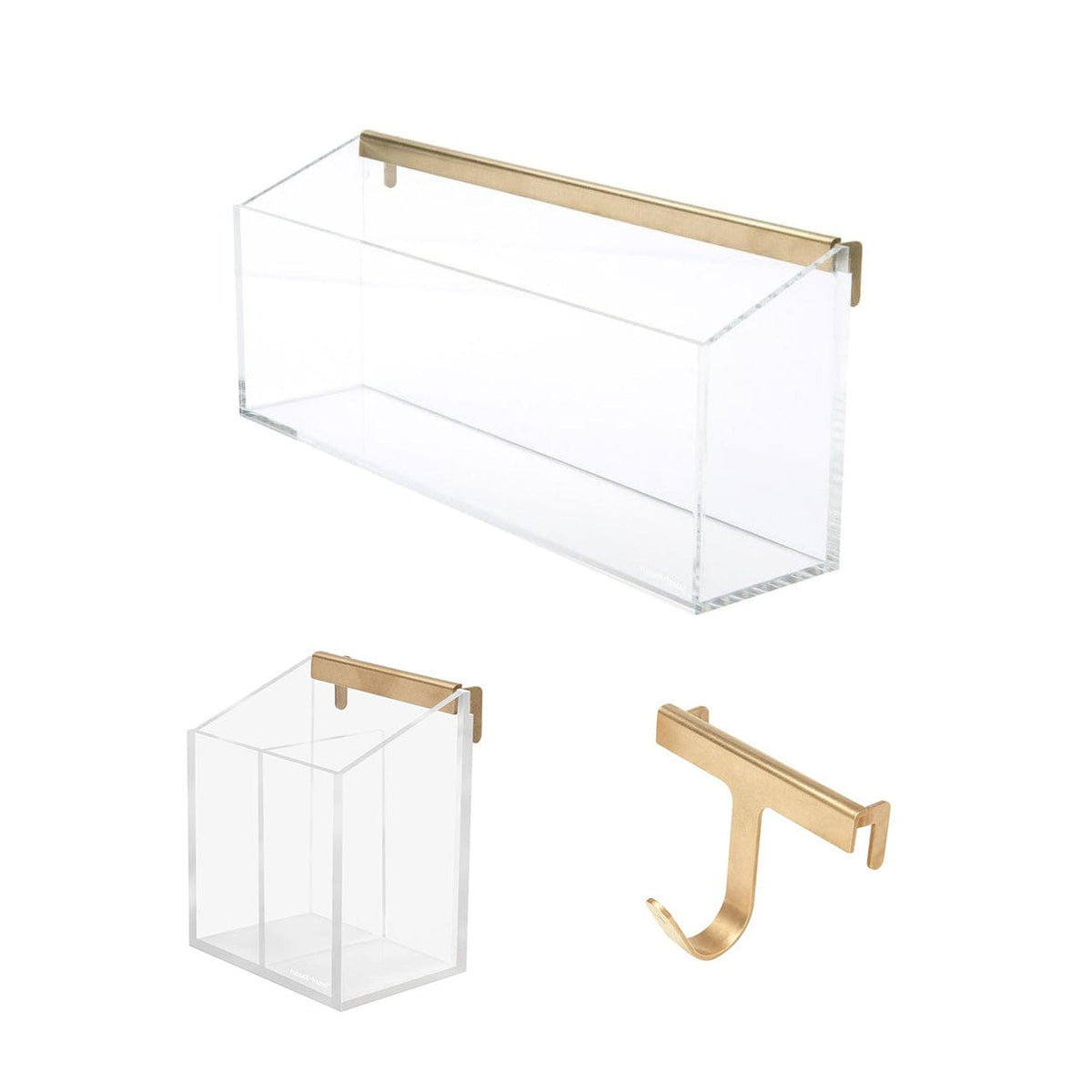 Acrylic Wall Accessories 3 Piece Bundle 87847 russell+hazel Acrylic Organization