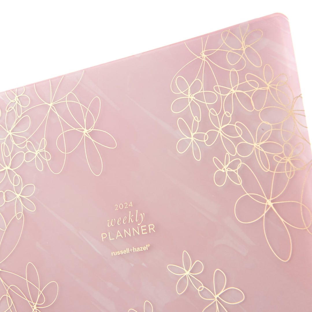 Floral with Gold Foil Weekly Planner - October 2023 - December 2024 63793 russell+hazel Planner