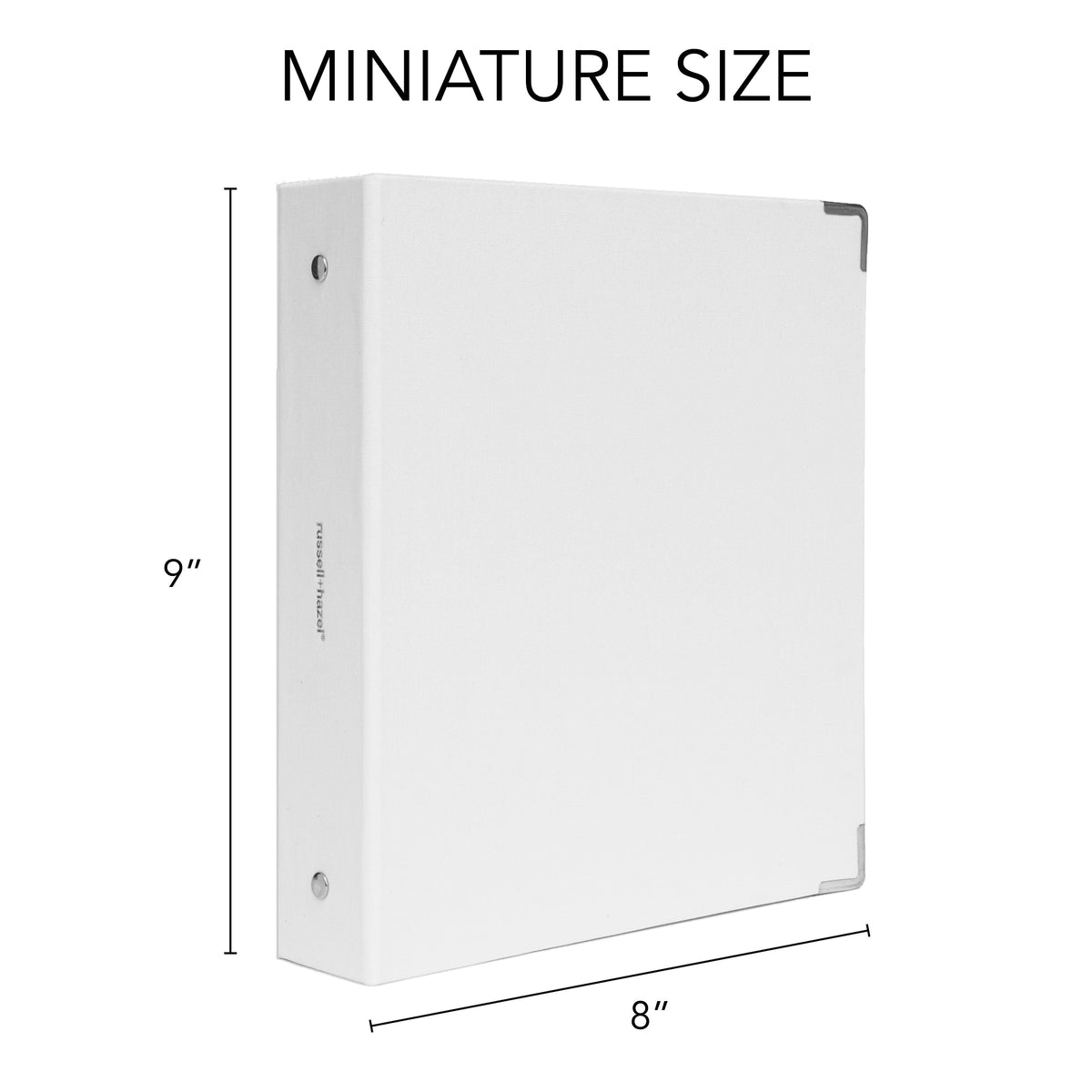 Patent Mini 3 Ring Binder White 18901 russell+hazel Binder - Mini