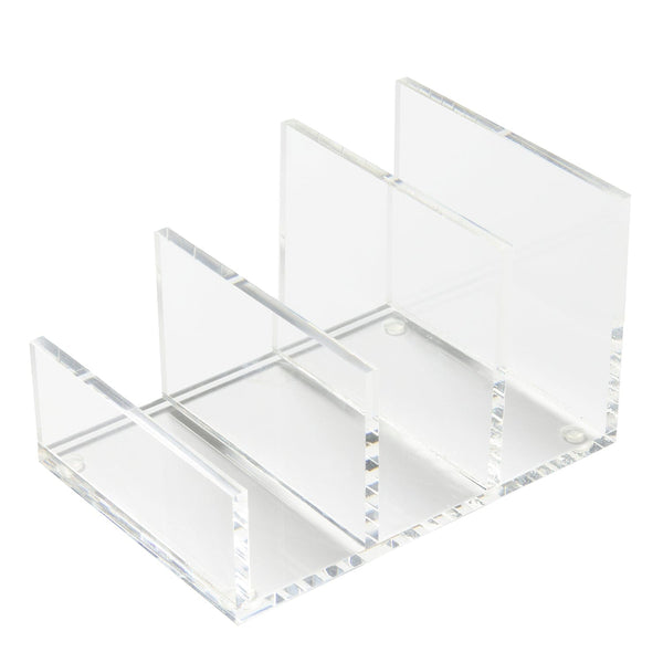 Clear Acrylic 4 Compartment File Organizer, 4.75