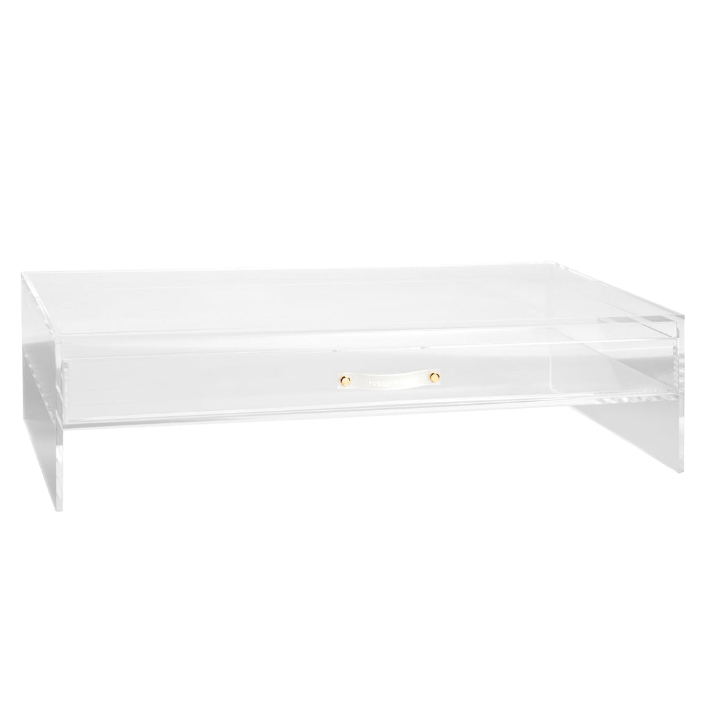 Clear Acrylic Monitor Stand with Drawer, 20 x 10 x 5.25 (98149)